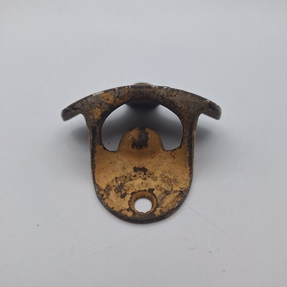 Coca Cola Bottle Opener Metal Vintage Painted Yellow 3 Inch Cast Iron Starr X - Picture 3 of 12